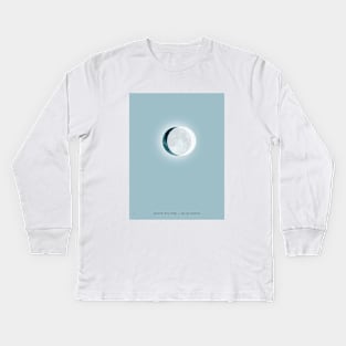 White Eclipse - Blue Moon Kids Long Sleeve T-Shirt